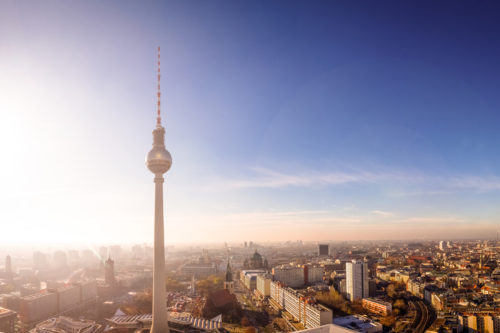 Über den Dächern von Berlin, Fernsehturm, Rotes Rathaus, Berliner Dom