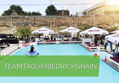 Kategoriebild vom Teamtag auf dem RAW-Gelände in Berlin-Friedrichshain mit dem Pool.